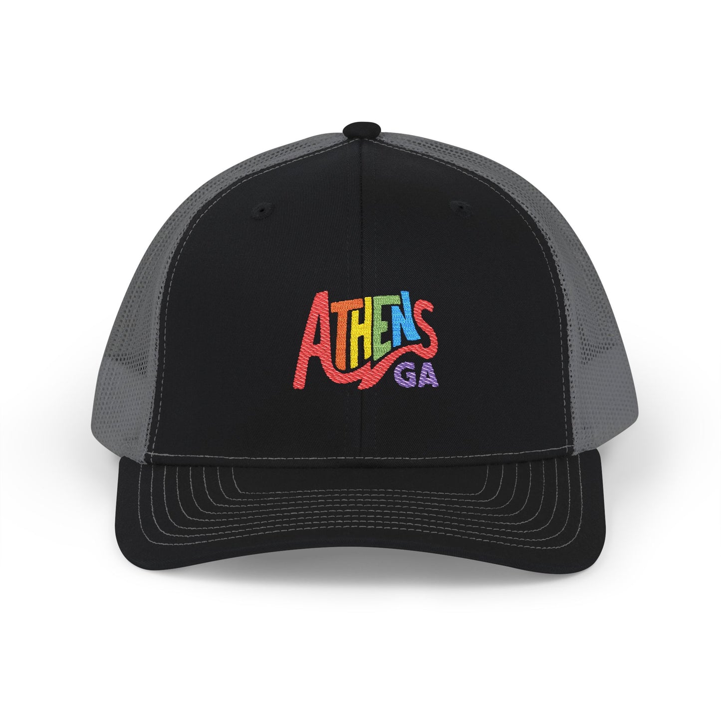 Athens Pride Rainbow Embroidered Snapback Trucker Cap